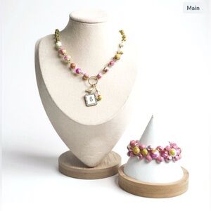 Rain Flower Gemstone Necklace & Bracelet Set